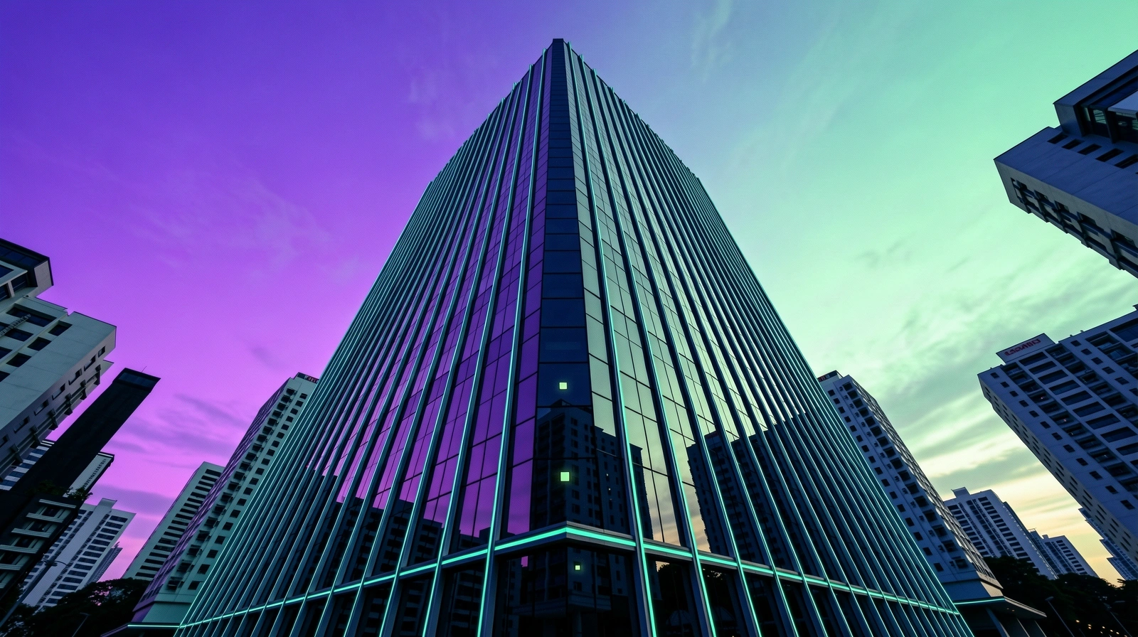 Quezon City Skyline Tech Aesthetic